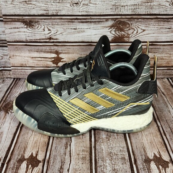 ADIDAS T-Mac Millennium Men\'s 7 Basketball Black-Gold Metallic Shoes EE3678 main image 5